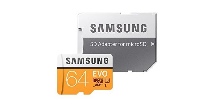 ¡Buen precio! Tarjeta MicroSD Samsung Evo 64GB Clase 10 U3 por sólo 16,99€