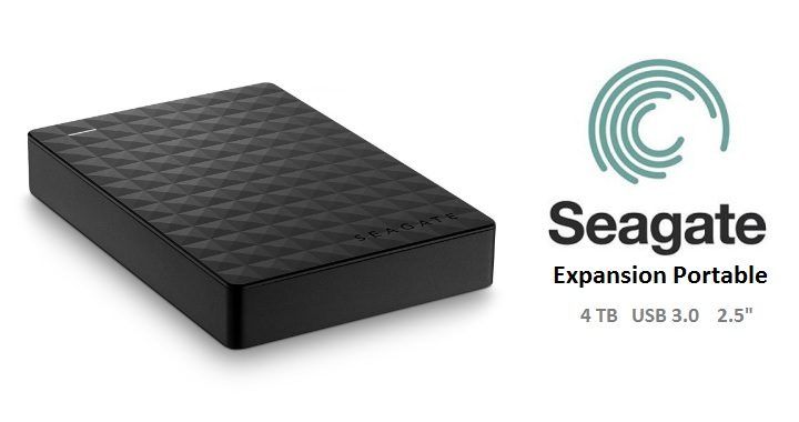 ¡Preciazo! Disco duro portátil Seagate Expansion Portable USB3.0 de 4TB sólo 85€
