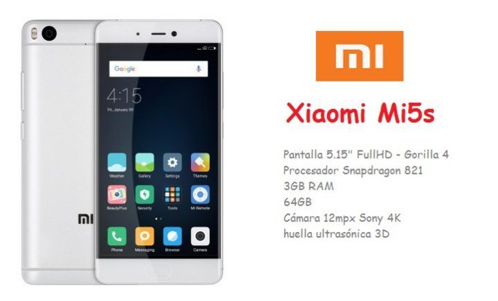 ¡Oferta! Xiaomi Mi5s 64GB barato sólo 189,73€ (cupón descuento)