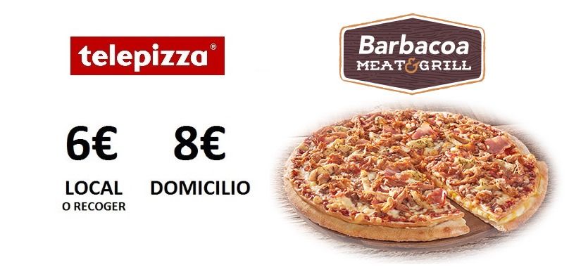 Prueba la nueva Telepizza Barbacoa Meat&Grill por sólo 6€ con este código