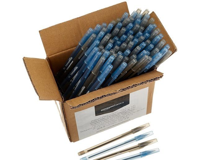 ¡Chollo! Pack de 100 bolígrafos colores negro y azul sólo 10,18€ (0,10€/ud)