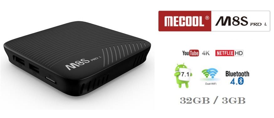 Chollo Mecool M8S PRO L: TV Box con Android 7, 32/3GB, 4K, HDR 10 y Netflix HD