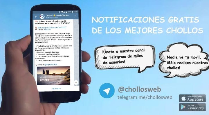 Canal Telegram de Chollos para recibir avisos de ofertas al instante en tu móvil