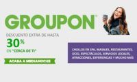 Nuevo cupón 30% en Groupon: restaurantes, belleza, experiencias, servicios locales...