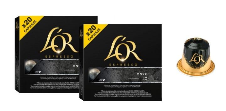¡Chollo! Pack de 40 Cápsulas Café L'Or Espresso Intenso Onyx sólo 6,19€ ¡Va a volar!