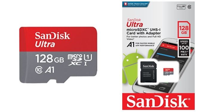 ¡Chollazo! MicroSD SanDisk Ultra A1 128GB + Adaptador por sólo 14,76€