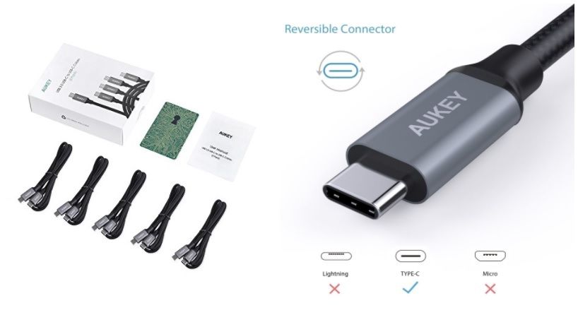 ¡Chollo! Pack de 5 cables USB Tipo C a USB Tipo C por 10€ (antes 24,99€)