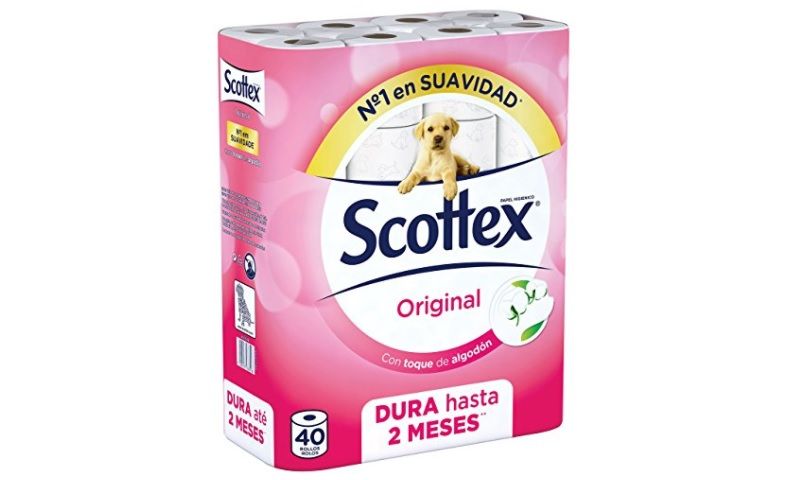 Pack de 40 rollos de Papel Higiénico Scottex Original por 7,08€