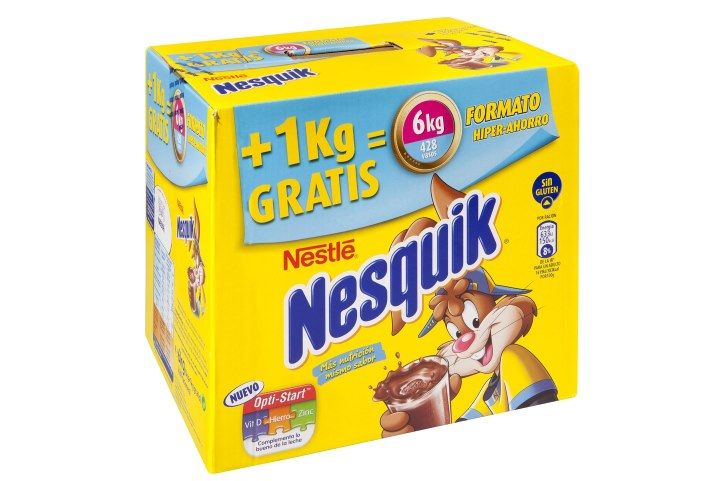 ¡Pack ahorro! Mega pack 6 kg Nesquik Cacao Soluble Instantáneo sin gluten por 17,54€