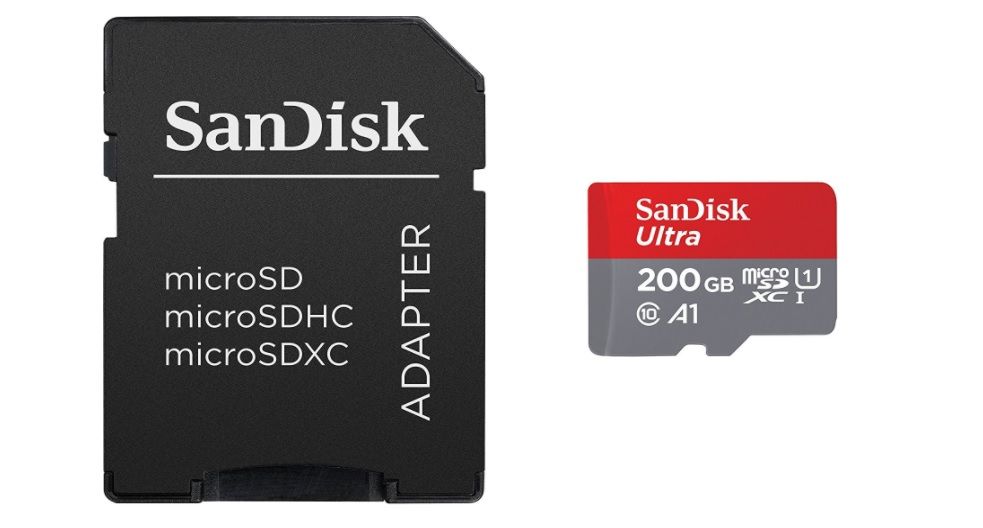 ¡Chollo! MicroSDHC SanDisk Ultra A1 200GB + adaptador