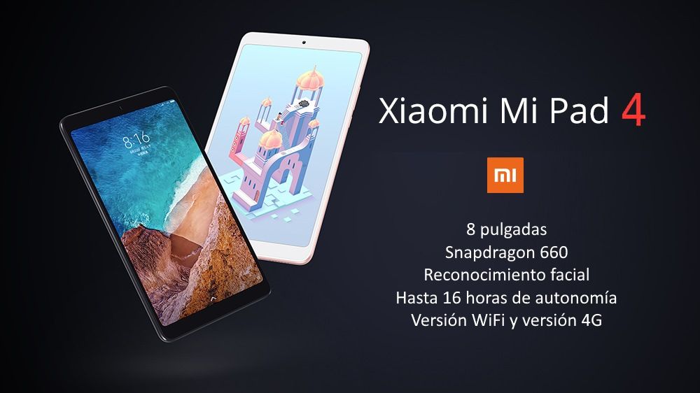 Tablet Xiaomi Mi Pad 4 64/4GB WiFI desde España