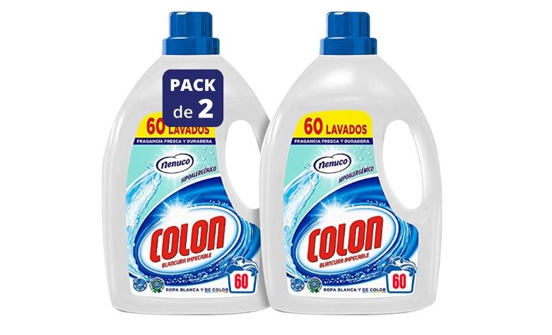 ¡Ahorra +10€! Detergente Colon Nenuco Hipoalergénico 120 lavados sólo 10,30€