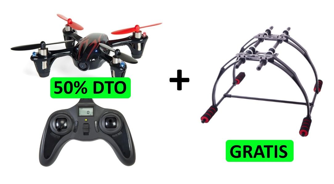 ¡CHOLLAZO! Cupón 50% Drone Hubsan con cámara HD + tren de aterrizaje gratis