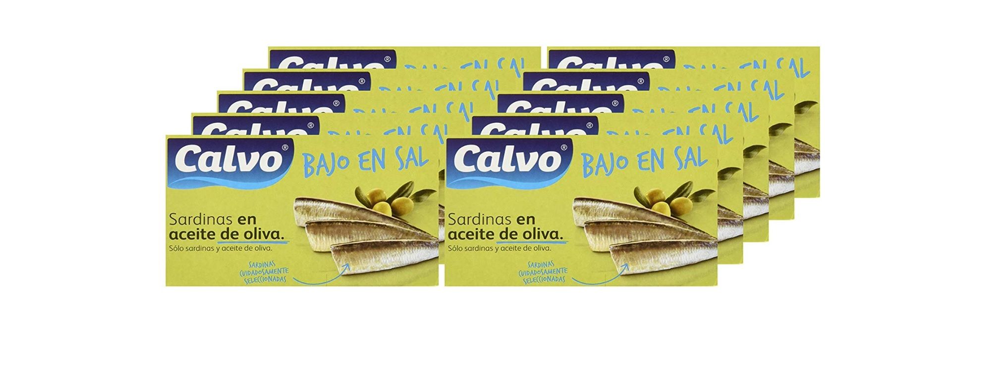¡Dto al tramitar! Pack de 10 latas de Sardinas en Aceite de Oliva Calvo