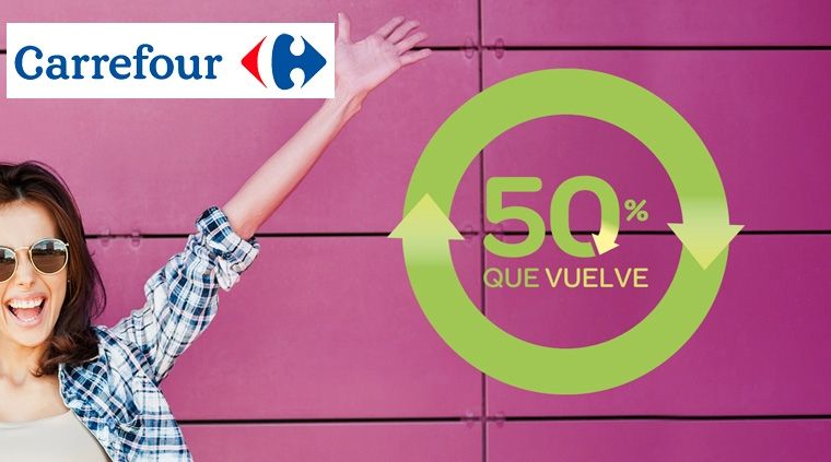 50% de reembolso por la compra de una selección de productos de supermercado en Carrefour