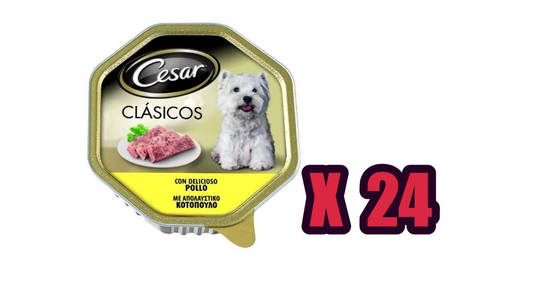 ¡Chollo! Pack de 24 tarrinas de comida para perros Clásicos de Pollo por sólo 13,30€