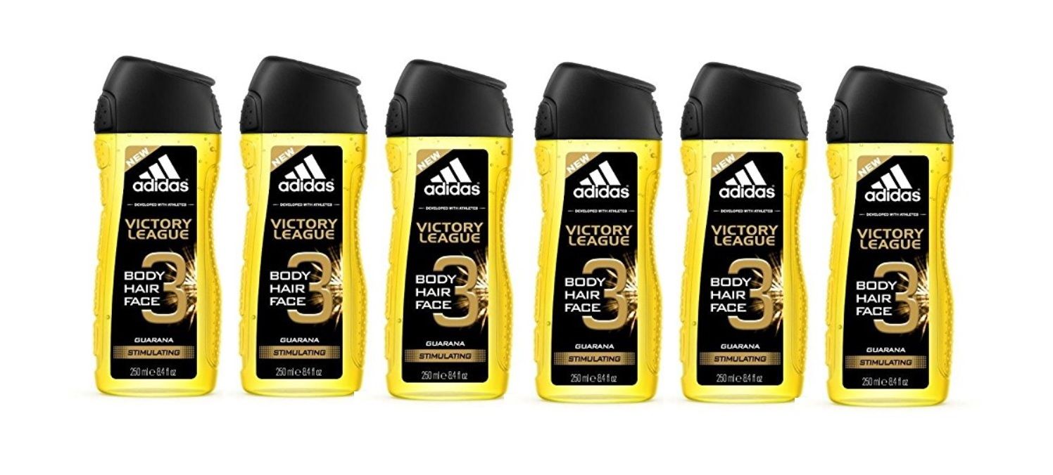 ¡Chollo! Pack de 6 geles de ducha Adidas Victory League por sólo 8,22€ (1,37€/unidad)