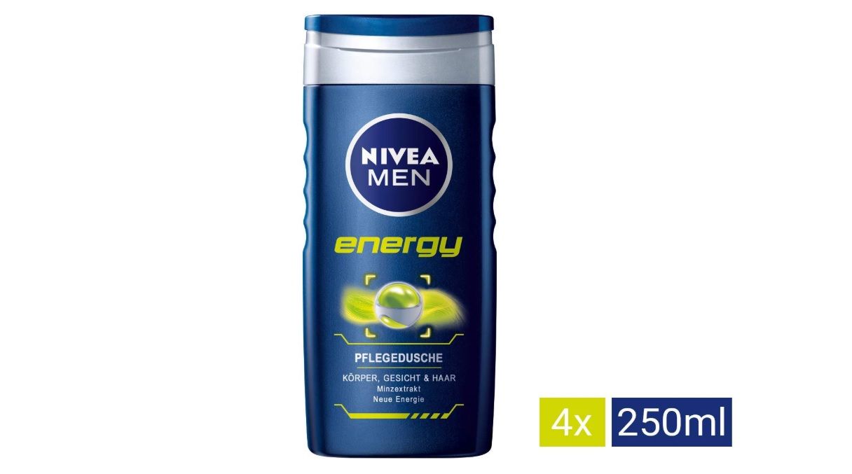 ¡Chollo! Pack de 4 geles de ducha Nivea Men Energy por sólo 6,66€ (1,66€/unidad)