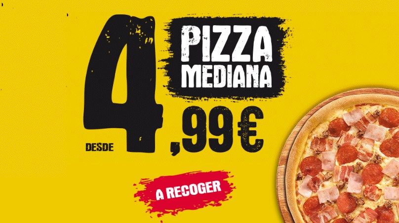 Todas las pizzas medianas desde 4,99€ hasta el 30 de septiembre en Domino's Pizza