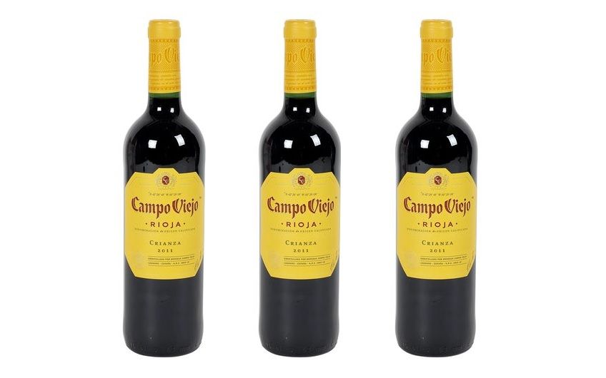 Pack de 3 botellas de Campo Viejo Crianza Rioja por sólo 11,40€ (A 3,80€ la botella)