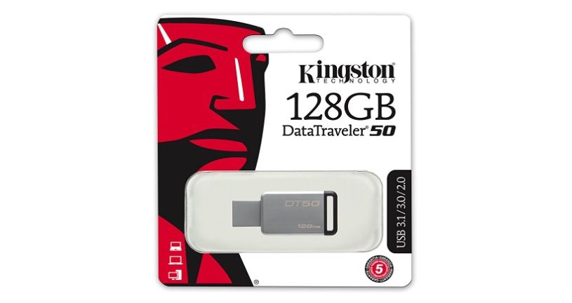 Memoria USB 128GB Kingston Technology DataTraveler 50 por sólo 19,95€ (antes 29,99€)