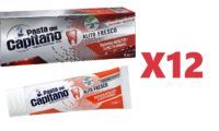 ¡Chollo! 12 Pastas de diente del Capitano Dental Aliento Fresco por sólo 8,97€ (0,75€/unidad)