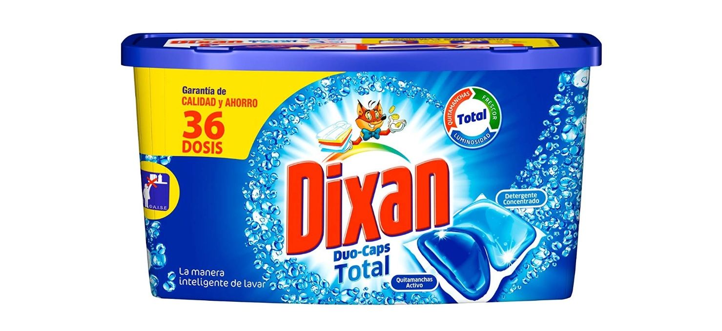 ¡Mitad de precio! 36 Cápsulas de detergente Dixan por sólo 5,40€