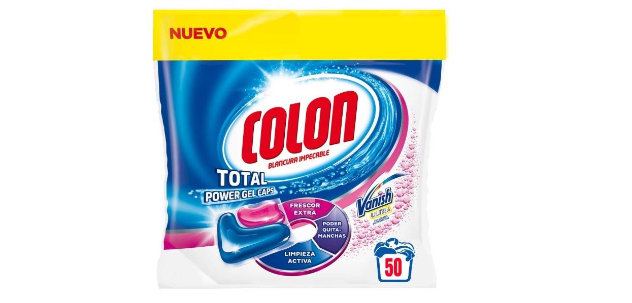 ¡Chollo! Detergente Colon Total Power Gel Caps con limpiamanchas Vanish por sólo 8,71€ (antes 14,80€)