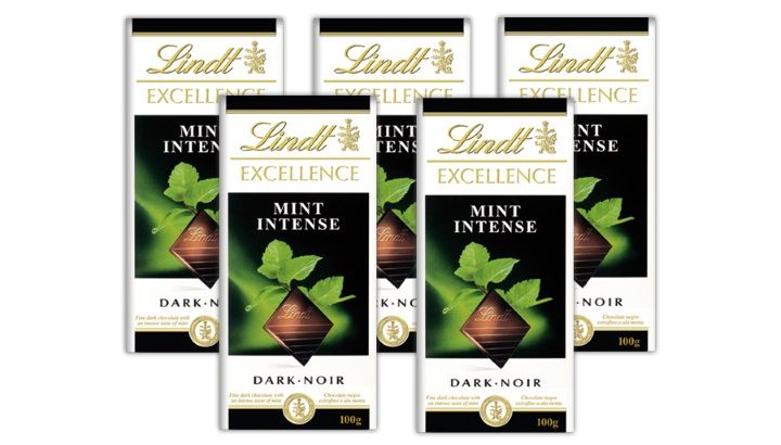 ¡Chollazo! Pack de 5 tabletas de chocolate Lindt Excellence Mint por sólo 4,37€