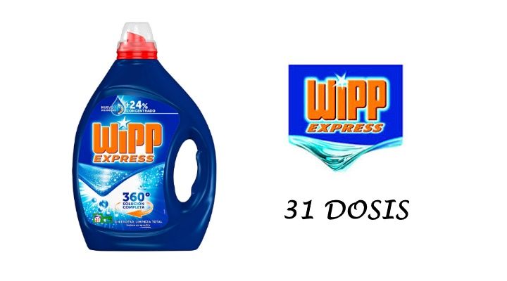 ¡Chollito Plus! Wipp Express Detergente Líquido de 31 lavados por 5,81€