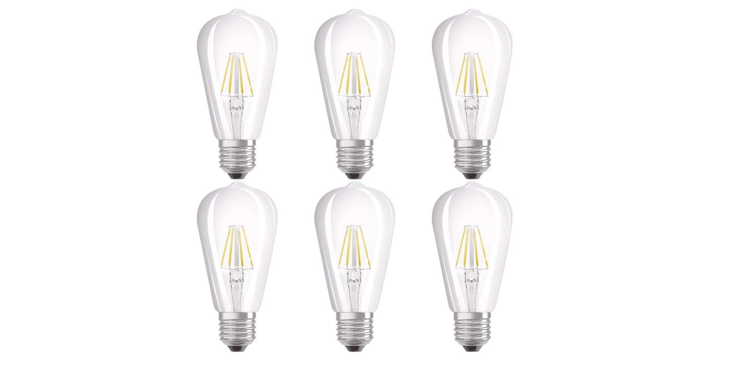 ¡Chollazo! Pack de 6 bombillas LED Osram Retrofit Cl Edison por sólo 12,53€ (antes 57,17€)