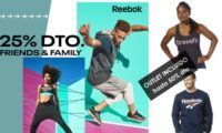 Cupón del 25% en una selección de Reebok, aplicable también en su Outlet