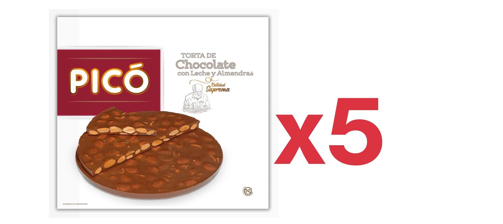 ¡Chollo! Pack de 5 Tortas de Chocolate con Almendras Picó por sólo 10,70€