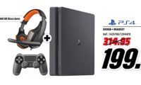 PS4 Slim 500GB + Auriculares Gaming por sólo 199€ en Media Markt
