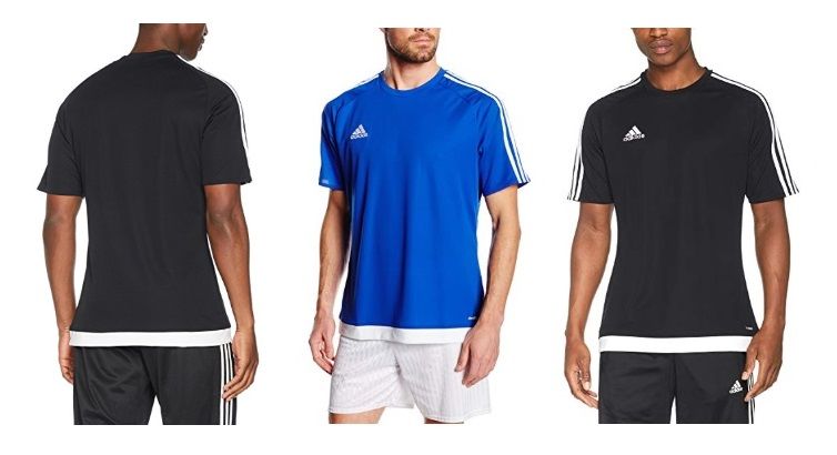 Camiseta para deporte Adidas Estro 15 desde sólo 7,45€ en azul marino o negro