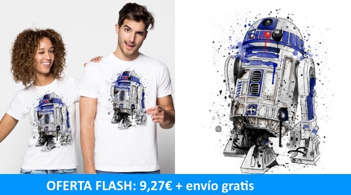 ¡Oferta Flash! Camiseta Droid Watercolor R2-D2 por sólo 9,27€ y envío gratis ¡Sólo hoy y con entrega antes de Navidad!