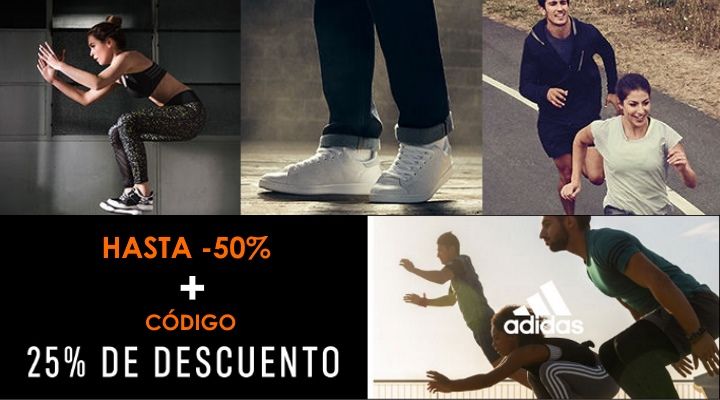 Hasta 50% + Código 25% extra en la web de Adidas
