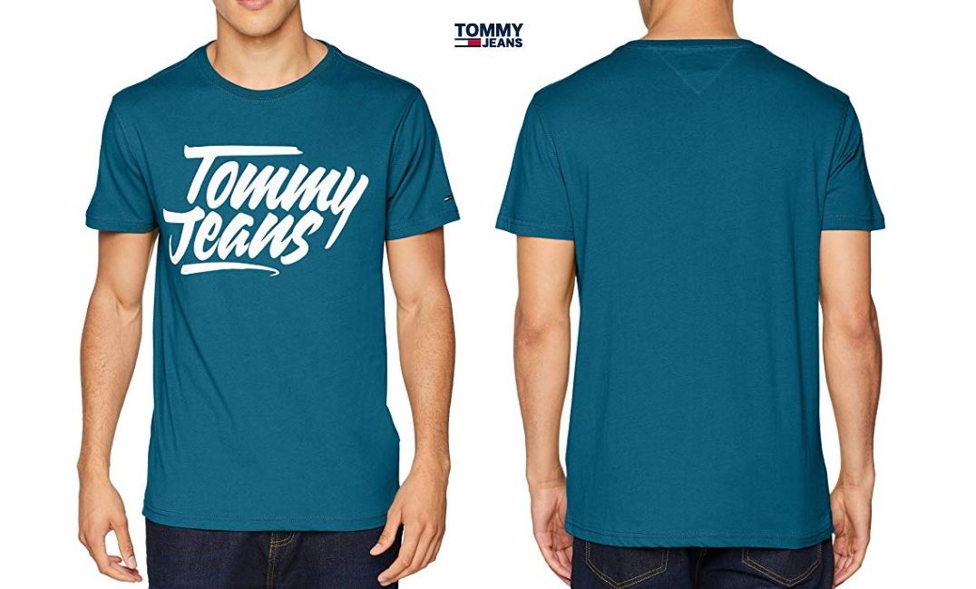 ¡Mitad de precio! Camiseta Tommy Jeans Essential Script Tee por sólo 14,50€