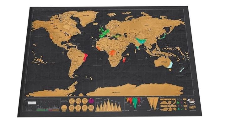 ¡Chollo! Mapa del mundo para rascar de 42x30cm por sólo 1,99€