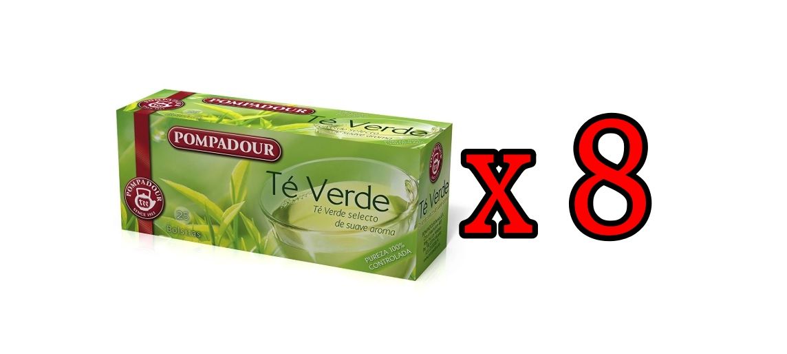 ¡Chollazo! Pack de 8 cajas de Té verde de Pompadour por sólo 8,32€ (antes 29,89€)