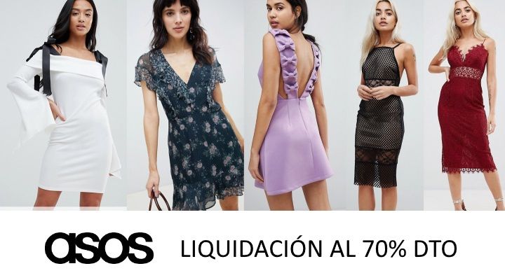 Liquidación de vestidos en ASOS: muchos modelos al 70% descuento