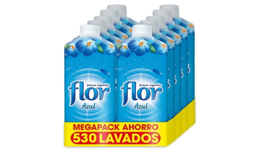 Pack x10 botellas Flor Suavizante Concentrado Azul 530 lavados (compra recurrente)