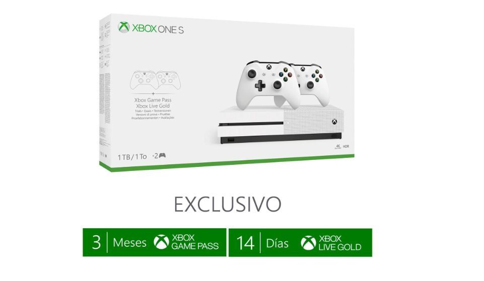 ¡Chollo! Xbox One S 1TB + 3 juegos + 3 mandos por sólo 249€