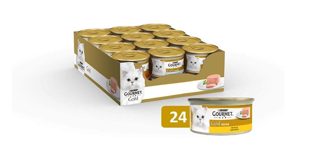 ¡Chollazo! 24 latas de Purina Gourmet Gold Mousse comida para gatos por sólo 4,72€ (antes 14,16€)