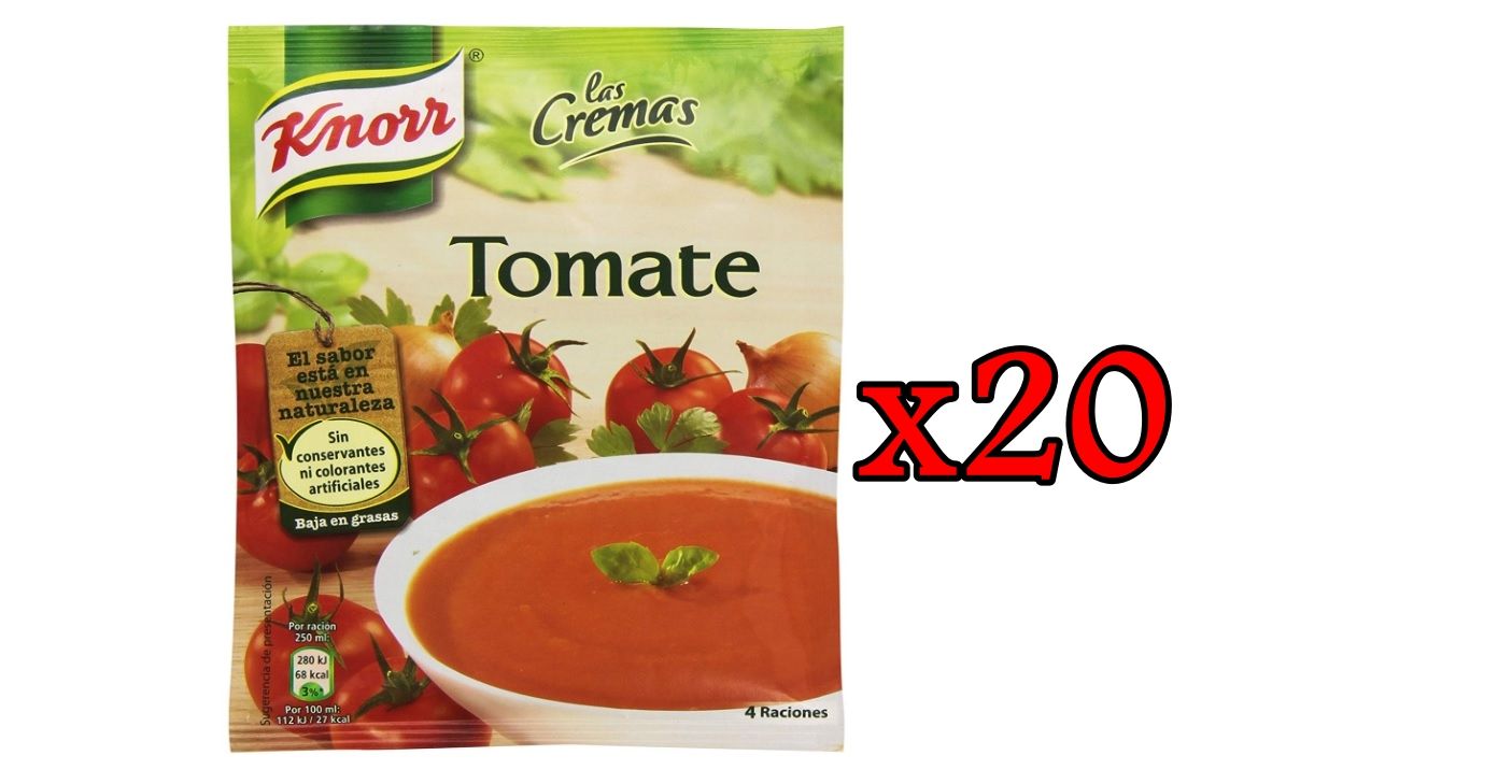 ¡Chollazo! Pack de 20 sobres de Knor Sopa Desh Tomate por sólo 6,65€ (0,33€/unidad)
