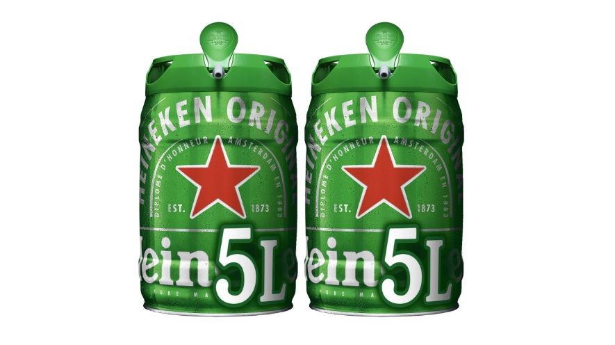 ¡Chollo! 2 barriles de cerveza de 5 litros Heineken por sólo 18,32€ (PVP +30€)