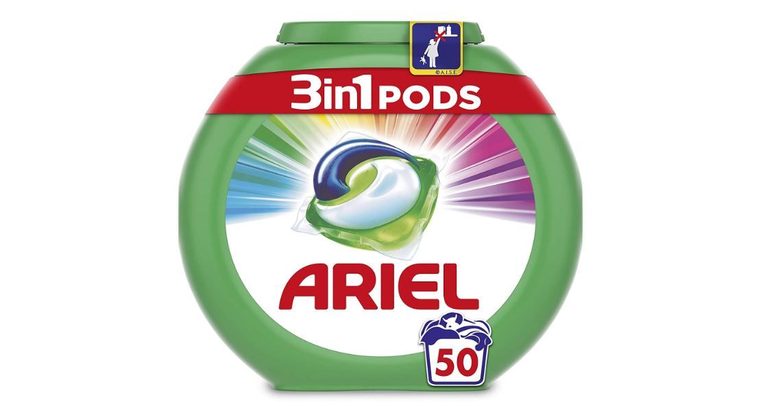 ¡Chollazo! Detergente cápsulas Ariel 3en1 Pods 50 lavados sólo 8,29€ (dto automático en carrito)