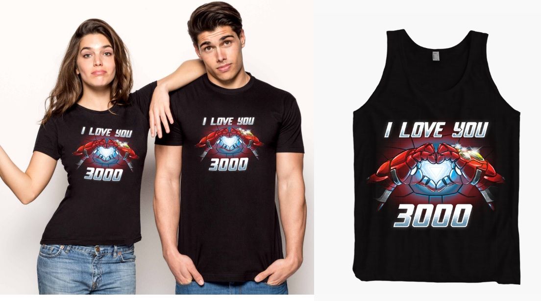 ¡Oferta flash + código! Camiseta Vengadores Endgame "I love you 3000" sólo 9,26€ + envío gratis