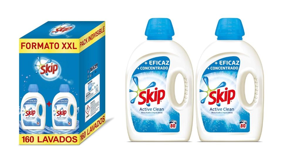 ¡Chollo! Detergente líquido Skip Active Clean 160 lavados sólo 14,99€