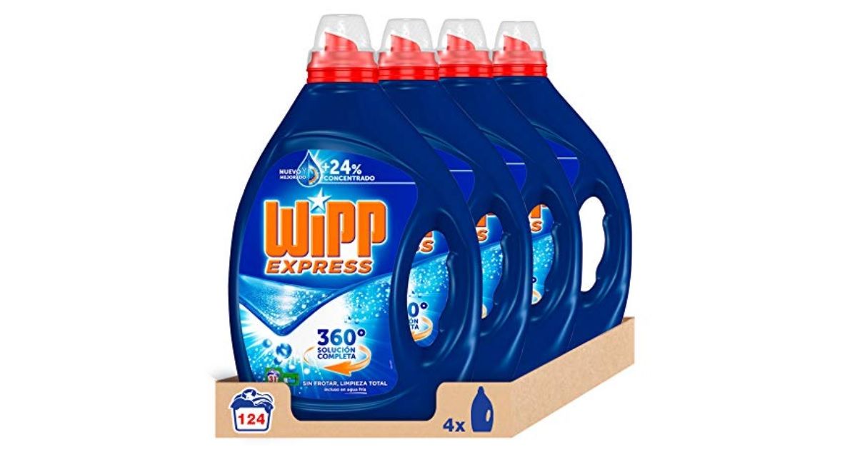 ¡Chollo! Wipp Express Detergente Líquido Azul a precios bajos en Amazon